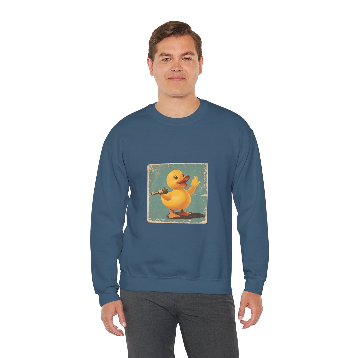 Unisex Heavy Blend™ Crewneck Sweatshirt (Karaoke Duck)