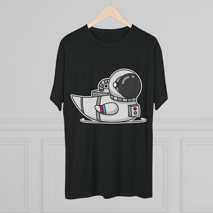 Unisex Tri-Blend Crew Tee (Astronaut Duck)