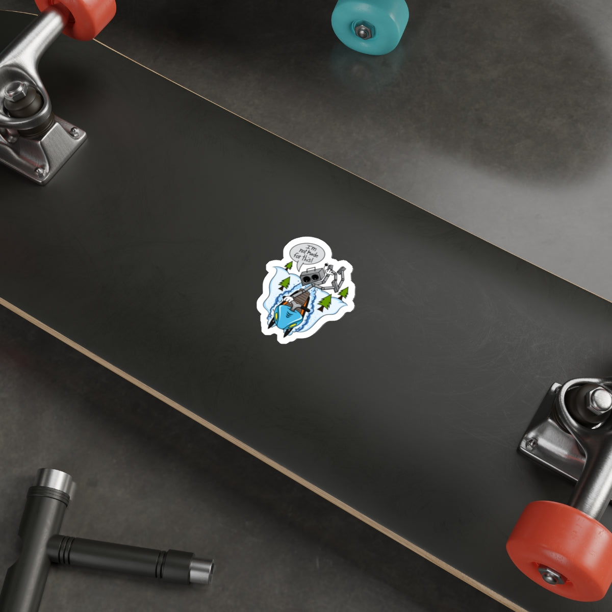 Die-Cut Stickers | Vibrant Art for Personalization (I'm not made for this - Snowmobiler)