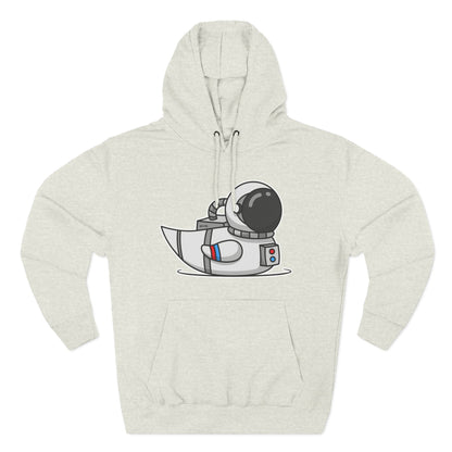 Three-Panel Fleece Hoodie (Astronaut Duck)