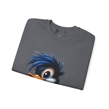 Unisex Heavy Blend™ Crewneck Sweatshirt (Blue Hair Duck)