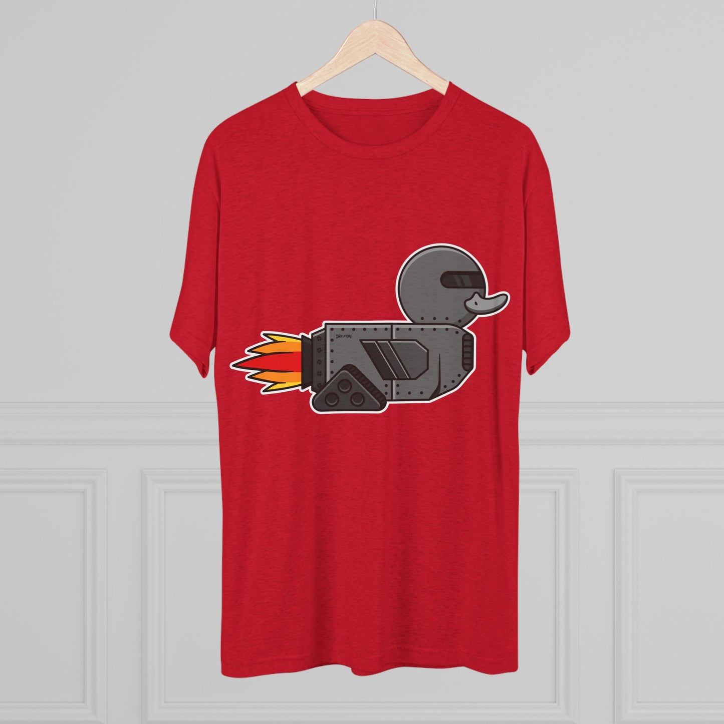 Unisex Tri-Blend Crew Tee (Robot Duck)