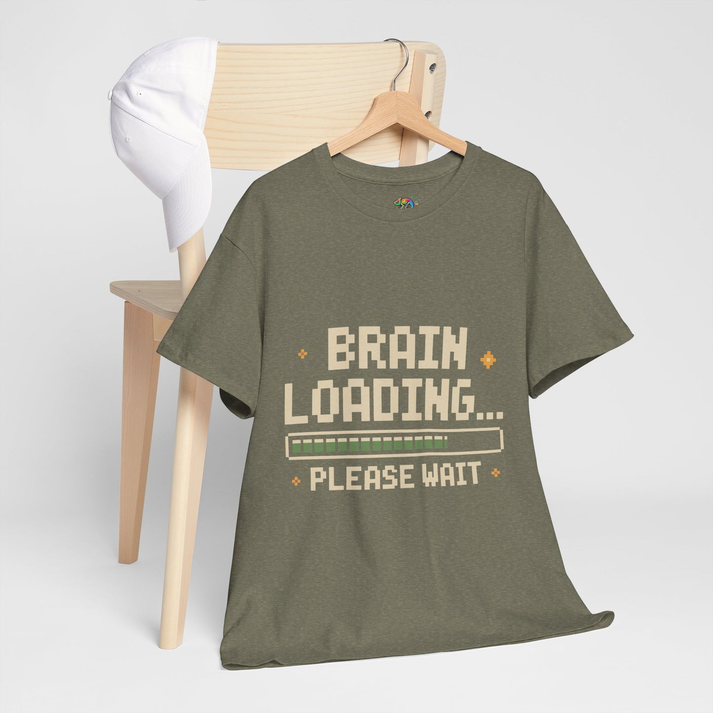 Unisex Heavy Cotton Tee (Brain Loading...Please Wait)