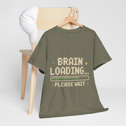 Unisex Heavy Cotton Tee (Brain Loading...Please Wait)