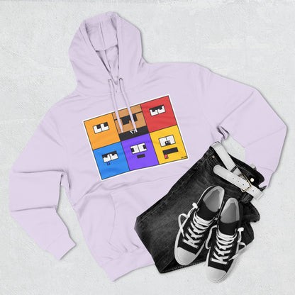 Three-Panel Fleece Hoodie (Emotion Blocks)