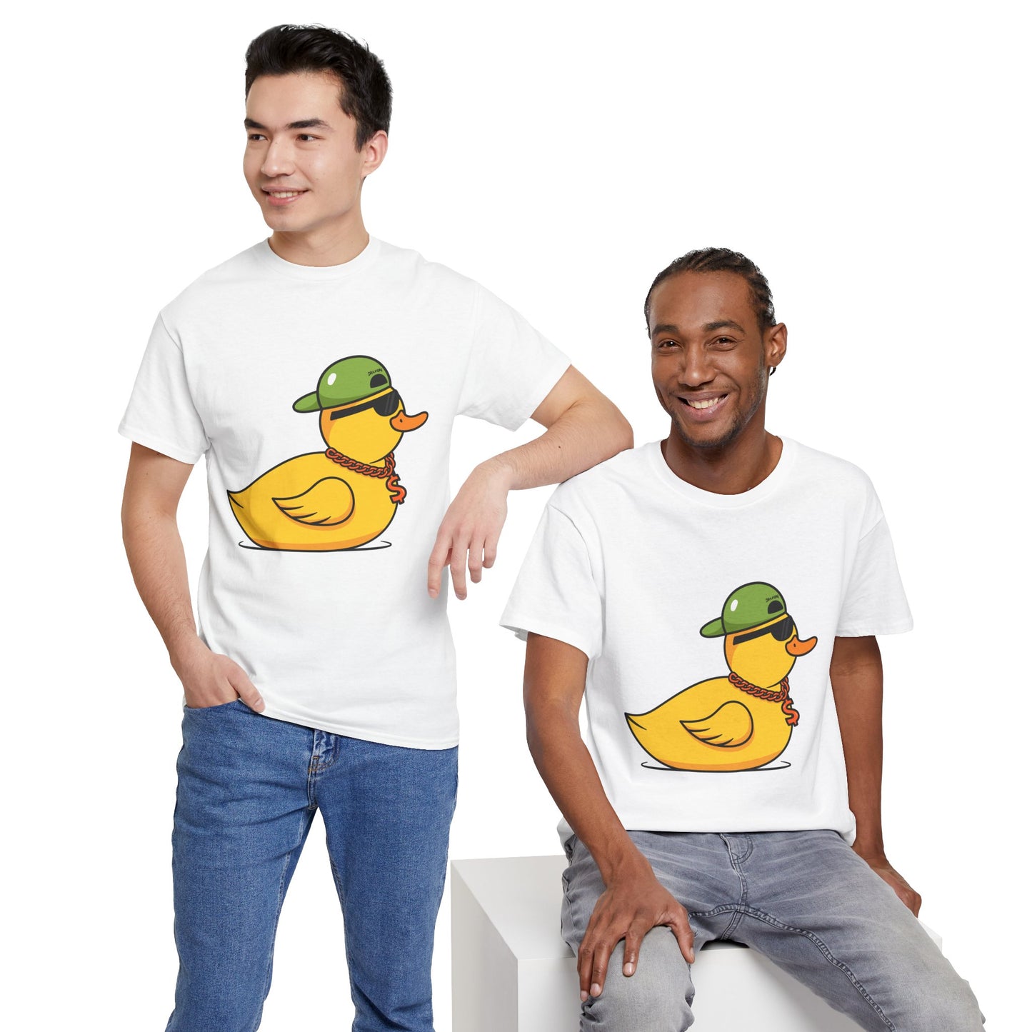 Unisex Heavy Cotton Tee (Gangster Duck)