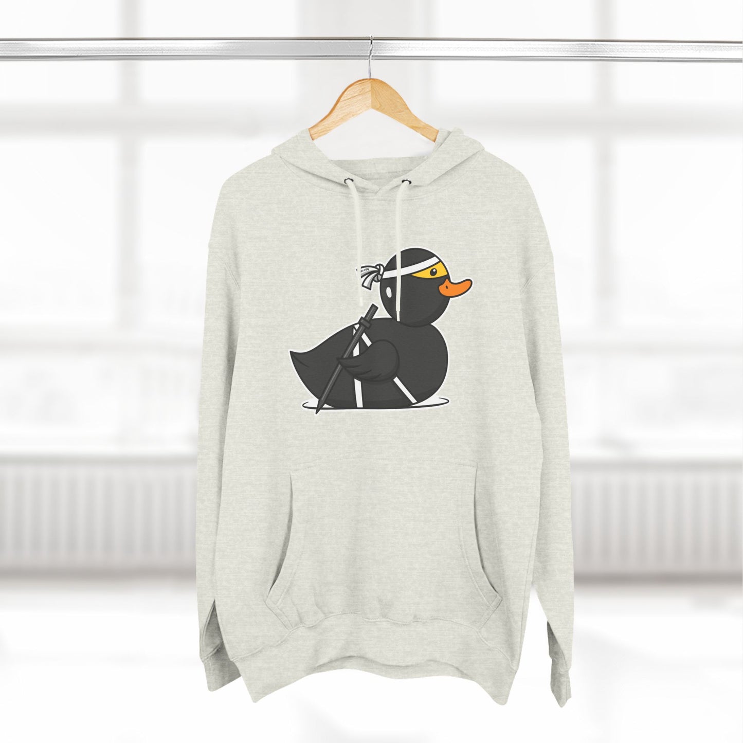 Three-Panel Fleece Hoodie (Ninja Duck)