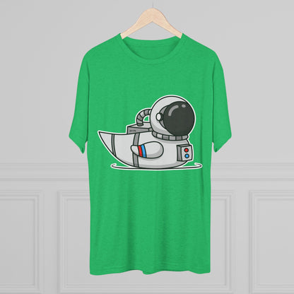 Unisex Tri-Blend Crew Tee (Astronaut Duck)