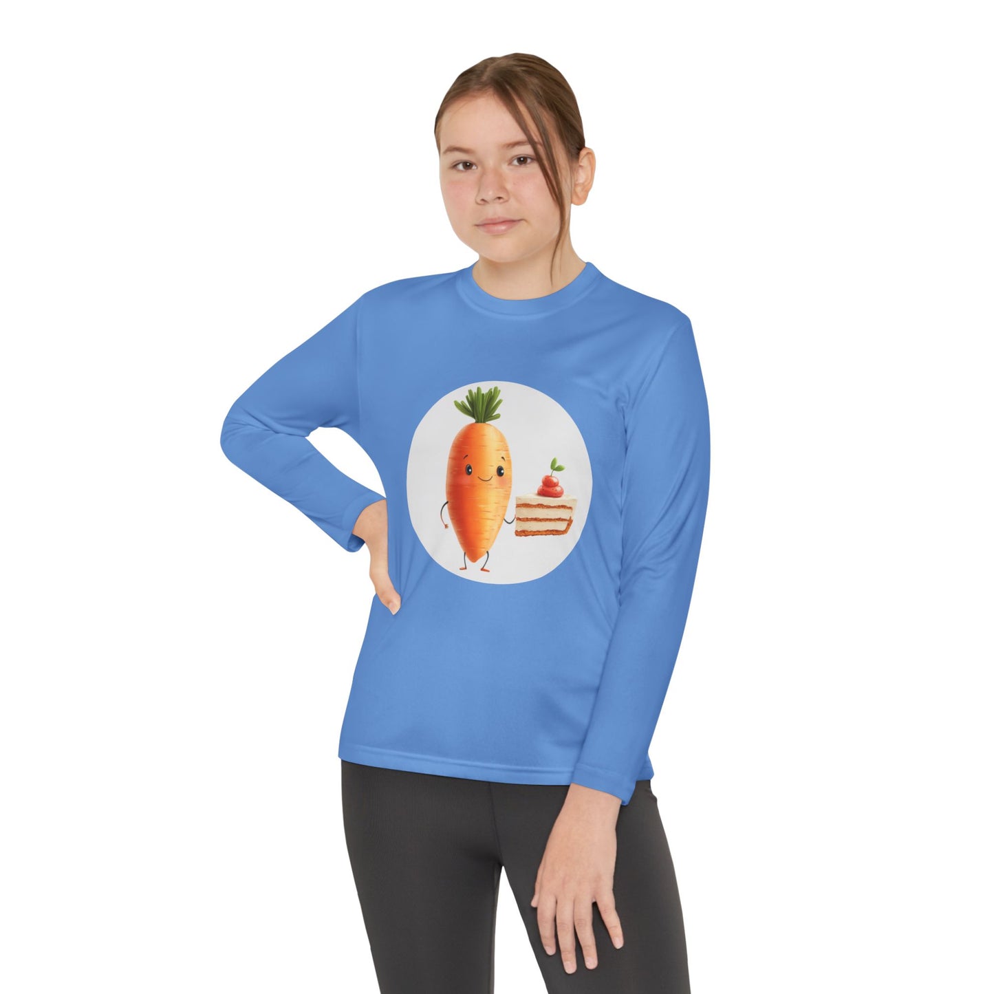 Youth Long Sleeve Competitor Tee (Carrot Cake)