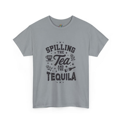 Unisex Heavy Cotton Tee (Spill Tea & Tequila)