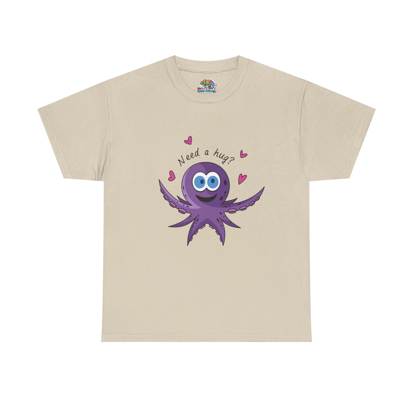 Unisex Heavy Cotton Tee (Octopus Hug)