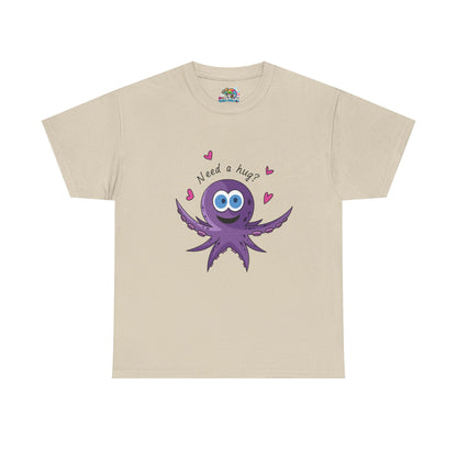 Unisex Heavy Cotton Tee (Octopus Hug)