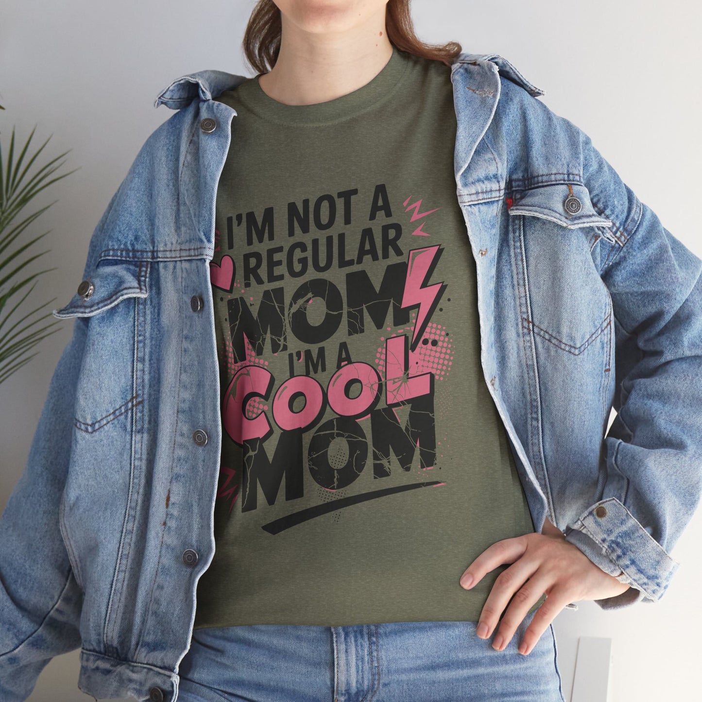 Unisex Heavy Cotton Tee (I'm Not a Regular Mom, I'm a Cool Mom)