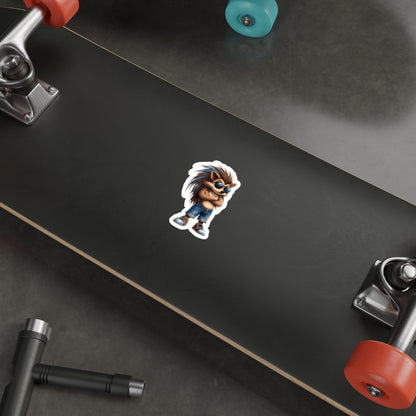 Die-Cut Stickers | Vibrant Art for Personalization (Cool Hedgehog)