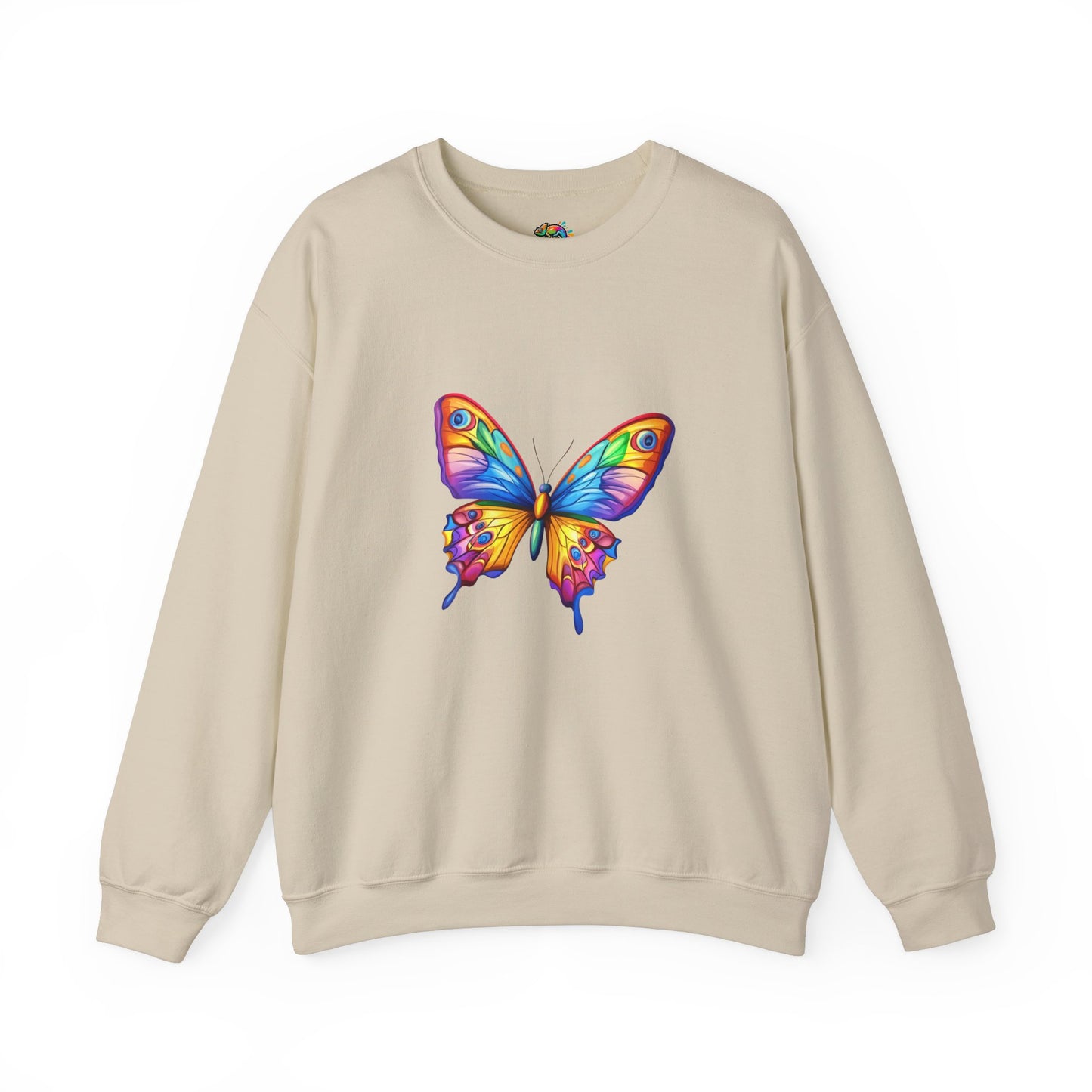 Unisex Heavy Blend™ Crewneck Sweatshirt (Colorful Butterfly)