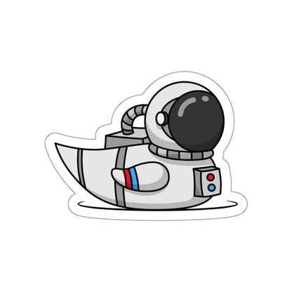 Die-Cut Stickers | Vibrant Art for Personalization (Astronaut Duck)
