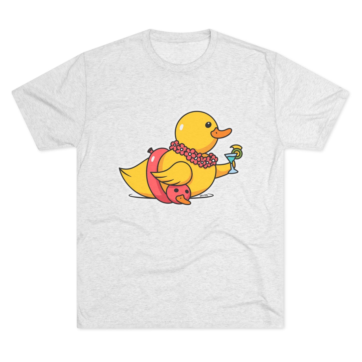 Unisex Tri-Blend Crew Tee (Tropical Duck)