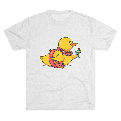 Unisex Tri-Blend Crew Tee (Tropical Duck)