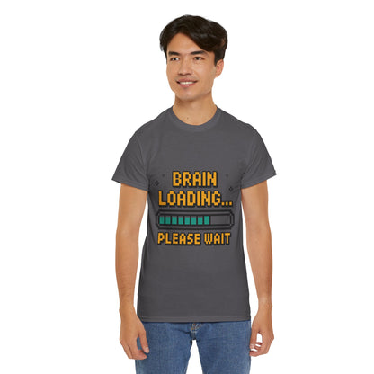 Unisex Heavy Cotton Tee (Brain Loading...Please Wait)