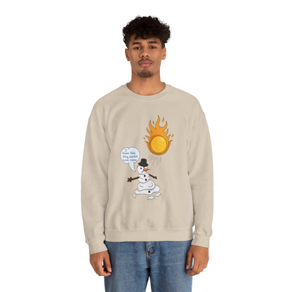 Unisex Heavy Blend™ Crewneck Sweatshirt (Melting Snowman)