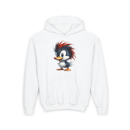 Youth Heavy Blend Hooded Sweatshirt (Red Hair Duck)