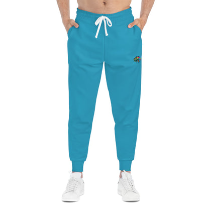 Turquoise Athletic Joggers (AOP)