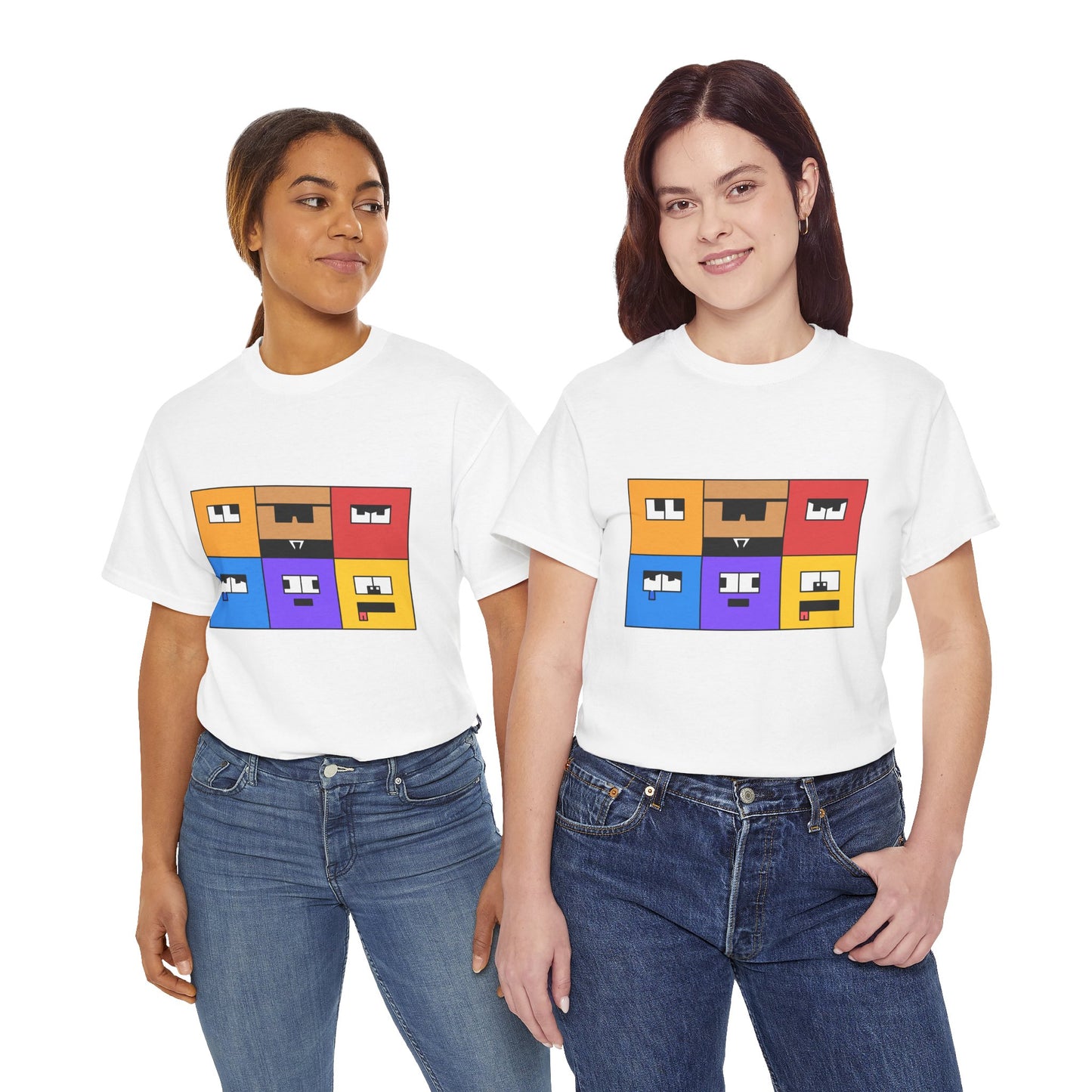 Unisex Heavy Cotton Tee (Emotion Blocks)