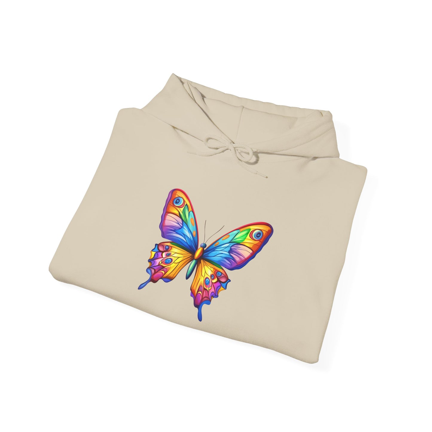 Unisex Heavy Blend™ Hooded Sweatshirt (Colorful Butterfly)