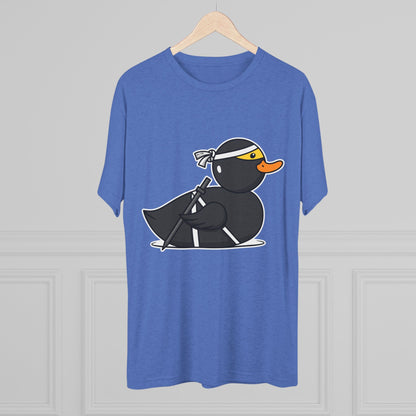 Unisex Tri-Blend Crew Tee (Ninja Duck)