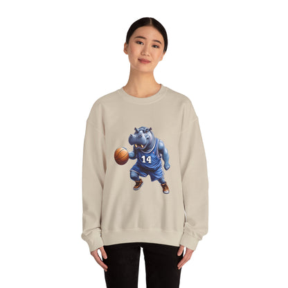 Unisex Heavy Blend™ Crewneck Sweatshirt (Hippo Baller)