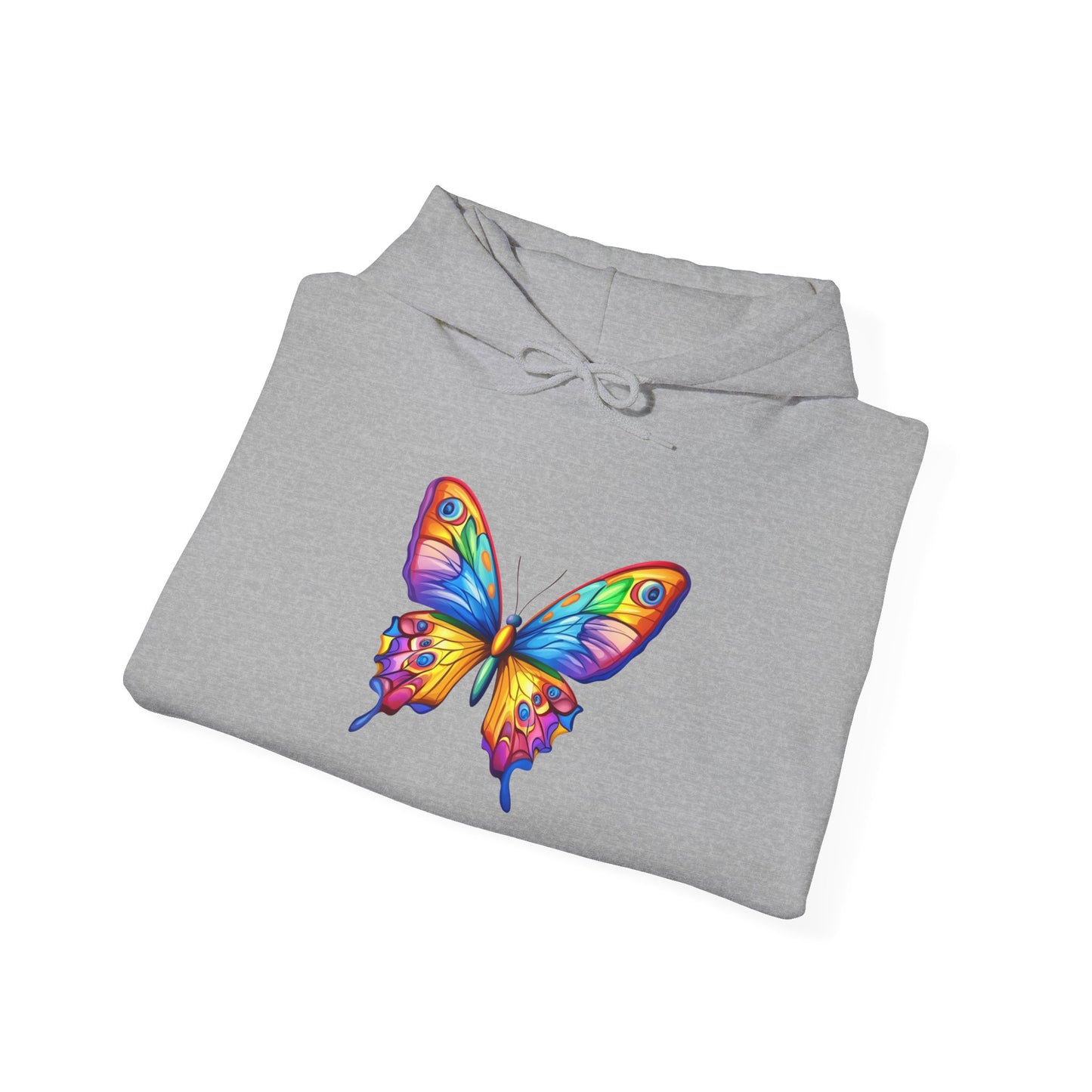 Unisex Heavy Blend™ Hooded Sweatshirt (Colorful Butterfly)