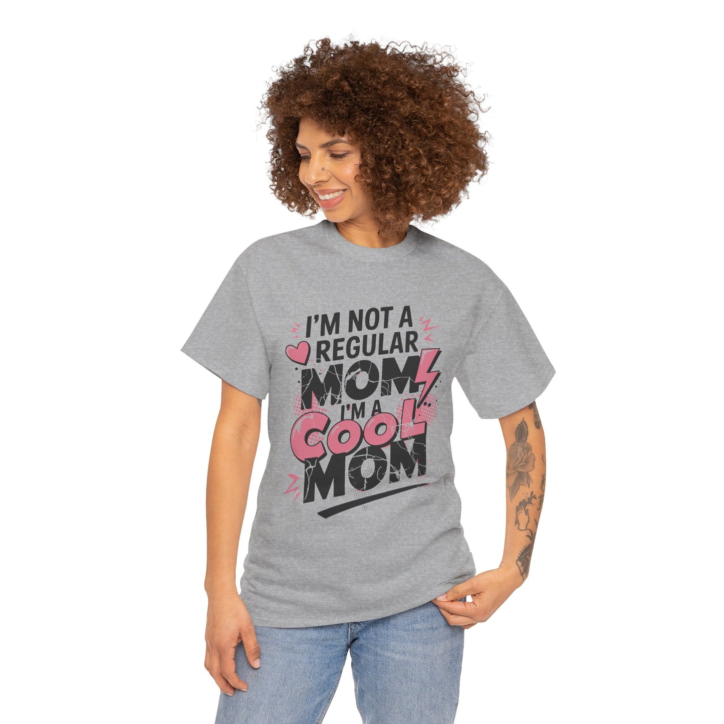 Unisex Heavy Cotton Tee (I'm Not a Regular Mom, I'm a Cool Mom)