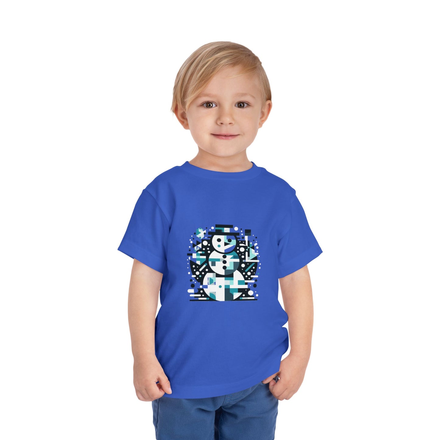 Toddler Short Sleeve Tee (Abstract Snowman)