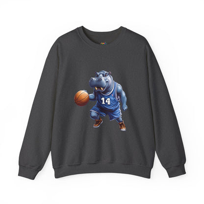 Unisex Heavy Blend™ Crewneck Sweatshirt (Hippo Baller)