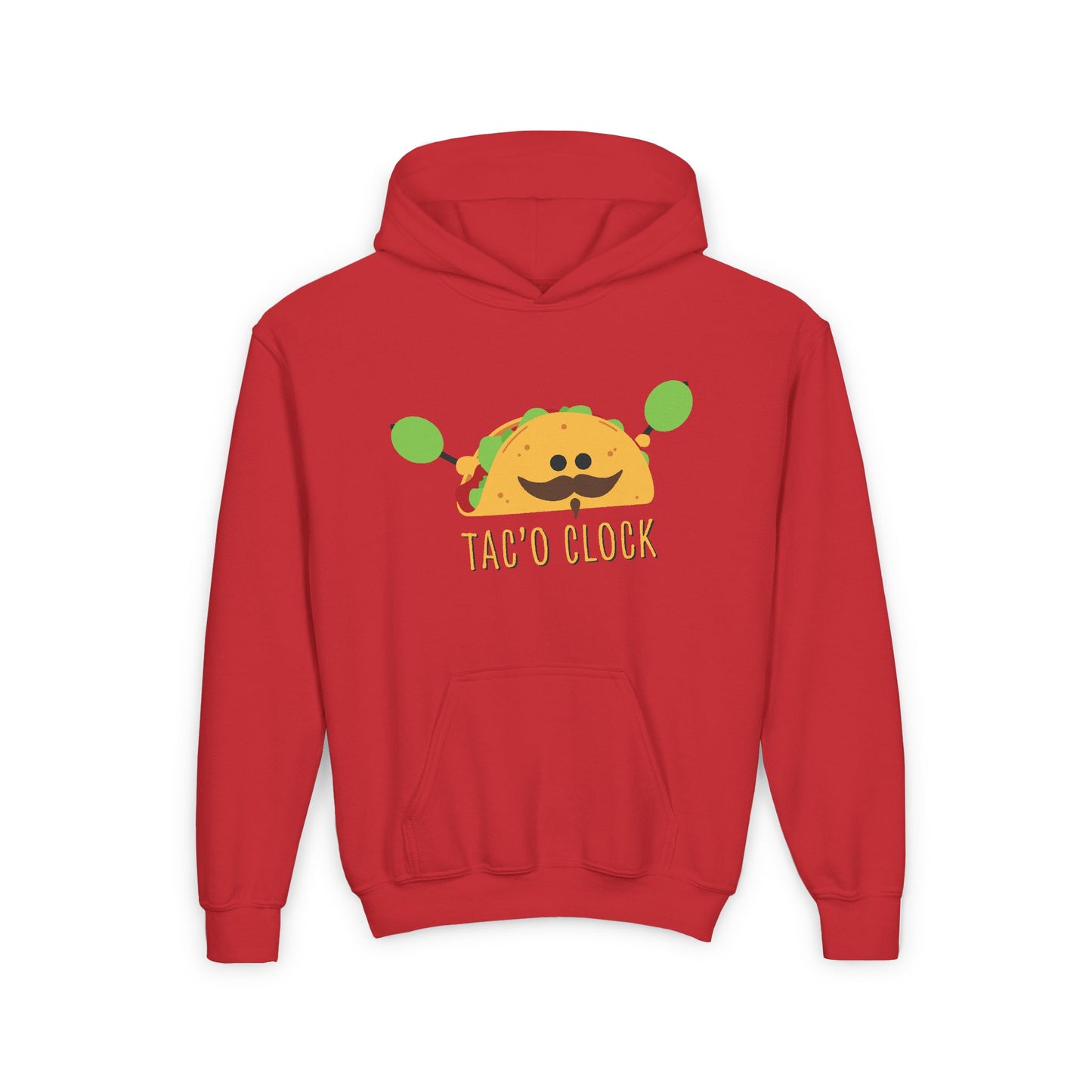 Youth Heavy Blend Hooded Sweatshirt (Tac'O Clock)