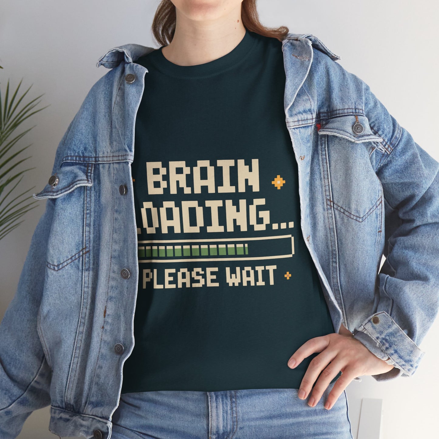 Unisex Heavy Cotton Tee (Brain Loading...Please Wait)