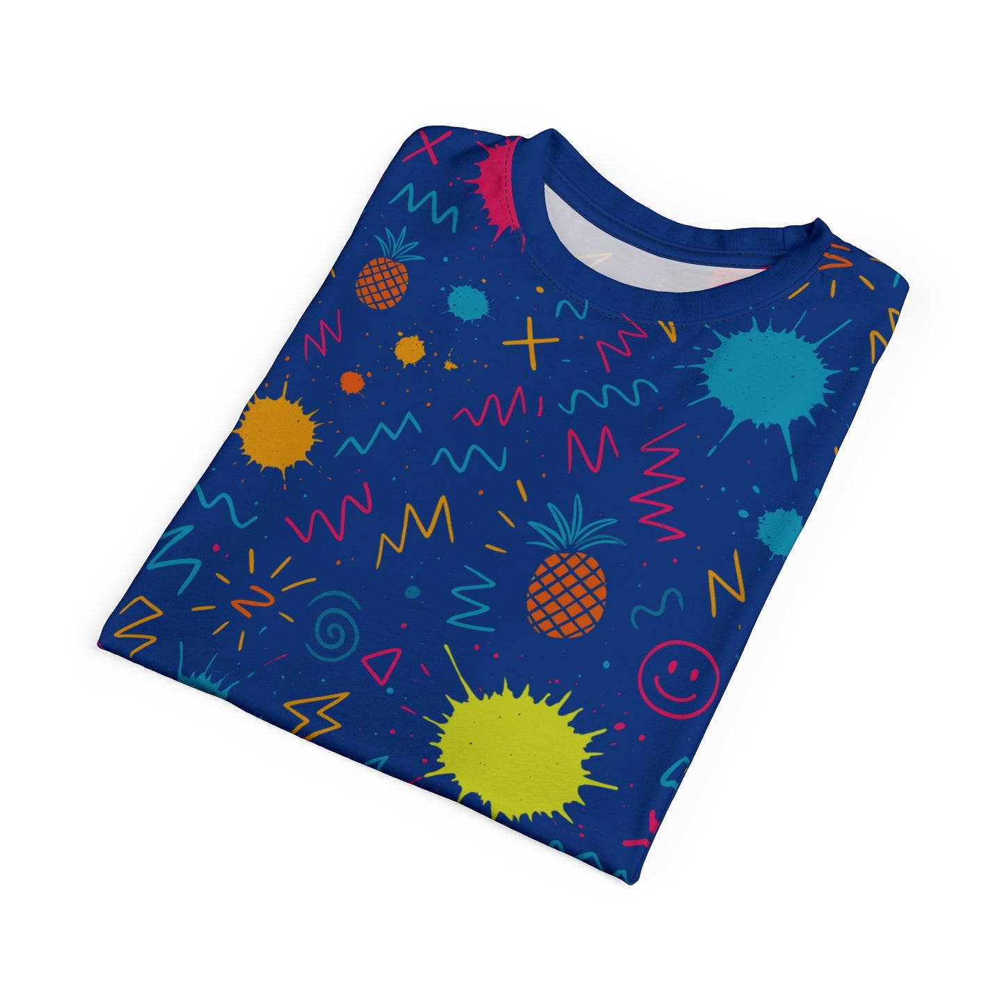 Unisex Cut & Sew Tee (Pineapple Scribble)