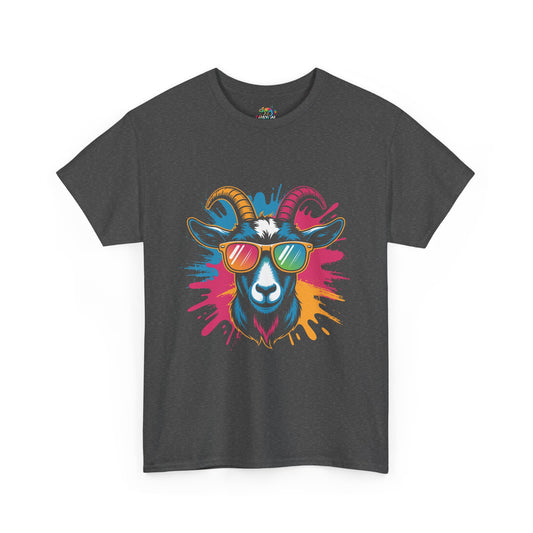 Unisex Heavy Cotton Tee (Colorful Goat)