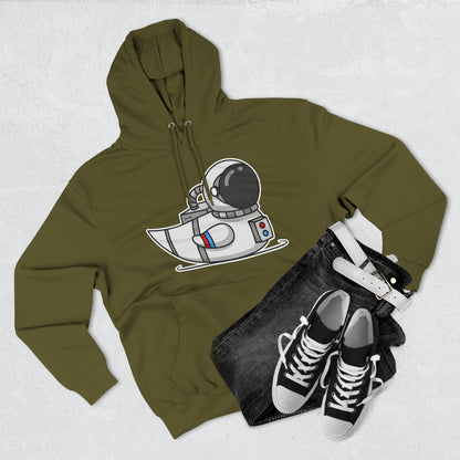 Three-Panel Fleece Hoodie (Astronaut Duck)