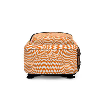 Backpack School Bag (Orange pixels)