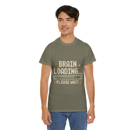 Unisex Heavy Cotton Tee (Brain Loading...Please Wait)
