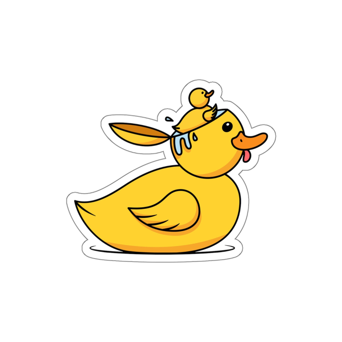Die-Cut Stickers | Vibrant Art for Personalization (Duck Bird Brain)