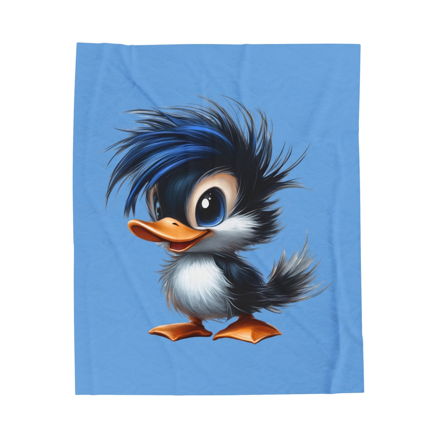 Velveteen Plush Blanket (Blue Hair Duck)