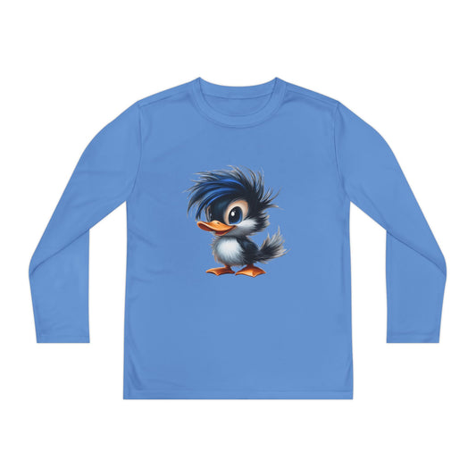 Youth Long Sleeve Competitor Tee (Blue Hair Duck)