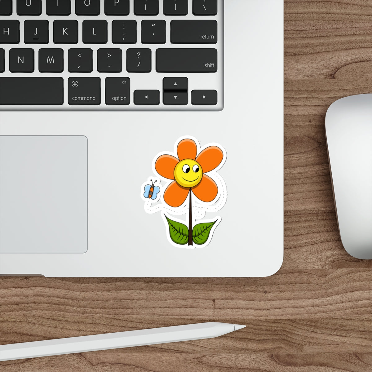 Die-Cut Stickers | Vibrant Art for Personalization (Flower & Butterfly with face)