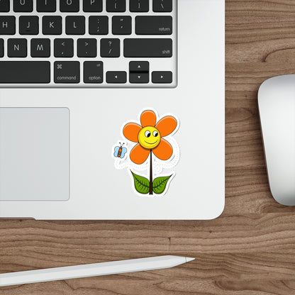 Die-Cut Stickers | Vibrant Art for Personalization (Flower & Butterfly with face)