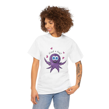 Unisex Heavy Cotton Tee (Octopus Hug)