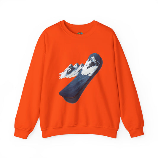 Unisex Heavy Blend™ Crewneck Sweatshirt (Mountain Snowboard)