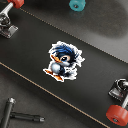 Die-Cut Stickers | Perfect for Laptops & Travel Decor (Blue Hair Duck)