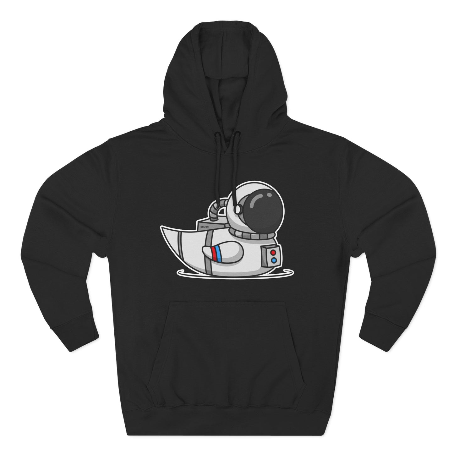 Three-Panel Fleece Hoodie (Astronaut Duck)